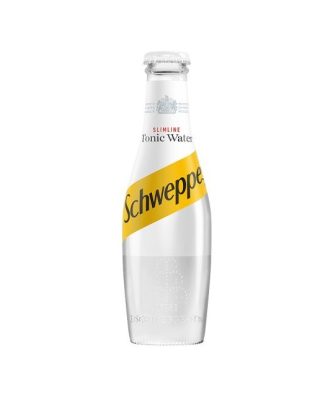 Schweppes Slimline Tonic Glass Bottles 200ml 24 Pack 28 Feb Dated
