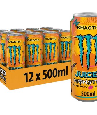 Monster Energy Drink Plain Pack Khaotic 500ml (12 Pack)