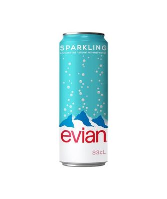 EVIAN SPARKLING WATER 330ml CAN (24 pack)