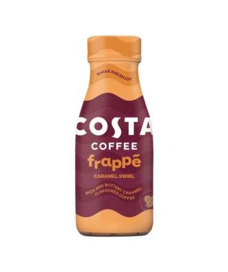 COSTA FRAPPE CARAMEL SWIRL 250ml (12 Pack) Made with Real Milk
