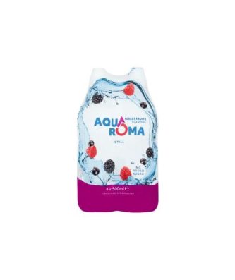 AQUAROMA FOREST FRUITS FLAVOURED WATER SPORTS CAP 500ml (6 x 4 PACK)