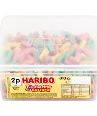Haribo Tubs Rhubarb & Custard 810g