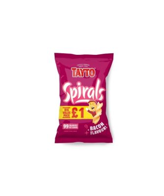 Tayto Spiral Crispy Bacon 60g £1 (20 Pack)