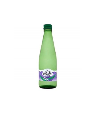 Highland Spring Sparkling Water Glass Bottle 330ml (24 Pack)