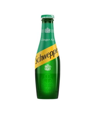 Schweppes Ginger Ale Glass Bottles 200ml (24 Pack)