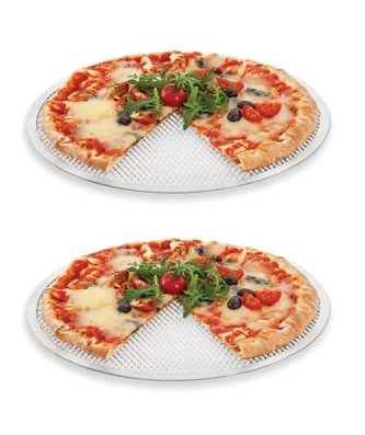 Set de 2 grilles perforées rondes pour pizza Mathon