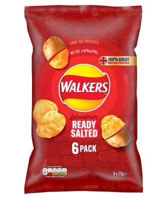 WALKERS READY SALTED 32.5g Bags (32 PACK)