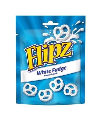 FLIPZ WHITE FUDGE PRETZELS 100g (6 PACK)