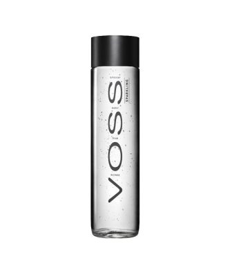 Voss Sparkling Water Glass Bottles 375ml (24 Pack)