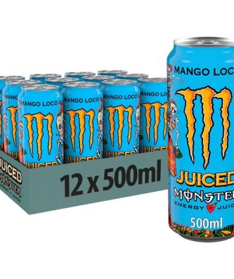 Monster Energy Drink Plain Pack Mango Loco 500ml (12 Pack)