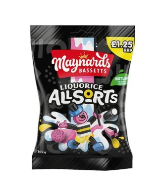 Maynards Bassetts Liquorice Allsorts £1.25 130g (12 Pack)