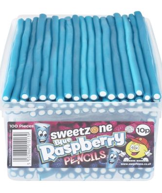 Sweetzone Blue Raspberry Pencils Tubs 100 Pieces 10p