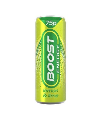 Boost Energy Drink Lemon & Lime 250ml 75p (24 Pack)
