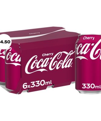 Coca Cola Cherry Cans 330ml 4 x 6 Pack £4.50