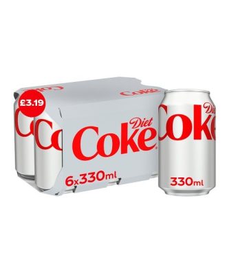 Diet Coke Cans 330ml 4 x 6 Pack £3.19