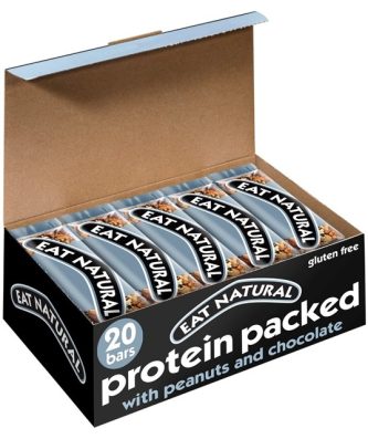 Eat Natural Protein Packed Crunchy Nut Bars with Peanuts & Chocolate 45g 20 Pack