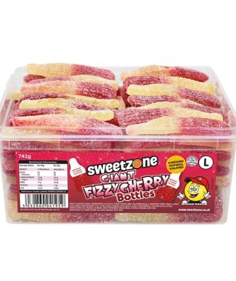 Sweetzone Tubs Giant Fizzy Cherry Bottles 742g