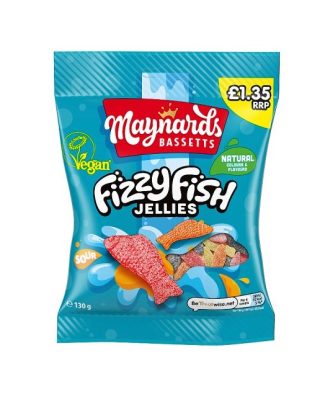 Maynards Bassetts Fizzy Fish Jellies 130g 12 Pack £1.35