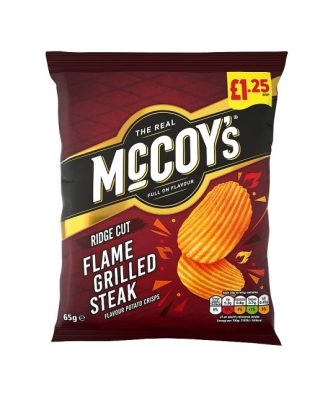 McCoys Flame Grilled Steak 65g £1.25 (20 Pack)