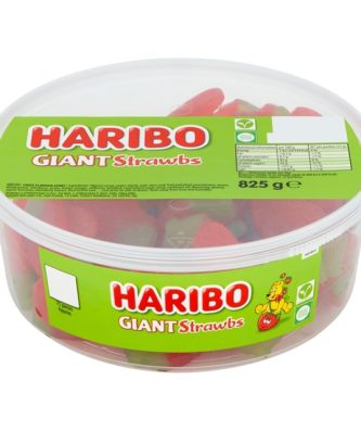 Haribo Tubs Giant Strawbs 825g 75 Pieces