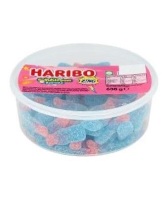 Haribo Tubs Bubblegum Bottles Zing 638g (75 Pieces)