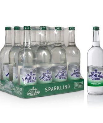Highland Spring Sparkling Water Glass Bottle 750ml (12 Pack)
