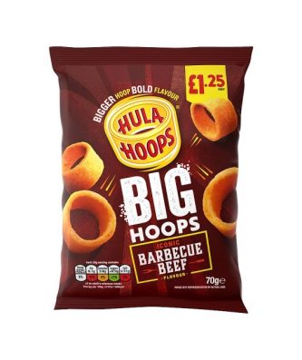 Hula Hoops Big Hoops Barbecue Beef 70g £1.25 (20 Pack)