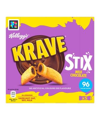 Kelloggs Krave Milk Chocolate Stix 20.5g (9 x 5 Pack)