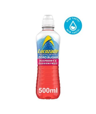 Lucozade Sport Zero Raspberry & Passionfruit 500ml 12 Pack