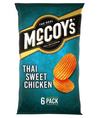McCoys Crinkle Cut Crisps Thai Sweet Chicken 25g 20 x 6 Pack