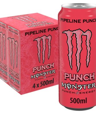 Monster 4 Pack Energy Drink Pipeline Punch 500ml (6 x 4 Pack)