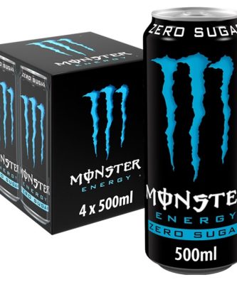 Monster 4 Pack Energy Drink Absolute Zero 500ml (6 x 4 Pack)