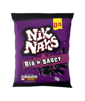 Nik Naks Rib 'N' Saucy 75g £1.25 (20 Pack)