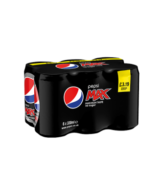 Pepsi Max Cans 330ml 4 x 6 Pack £3.19