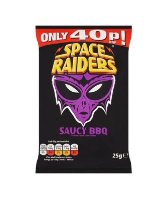 Space Raiders Saucy BBQ 25g 40p (36 Pack)