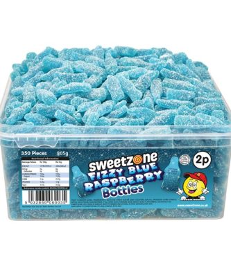 Sweetzone Fizzy Blue Raspberry Bottles Halal 805g 350 Pieces