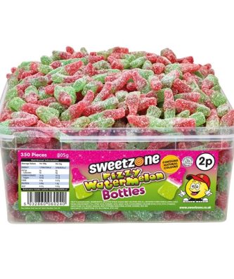 Sweetzone Fizzy Watermelon Bottles Halal 805g 350 Pieces