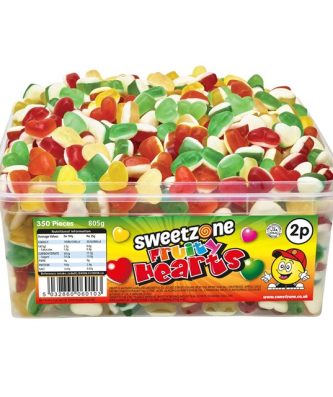 Sweetzone Tubs Fruity Hearts 805g Halal 350 Pieces