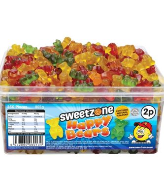 Sweetzone Tubs Happy Bears 805g 2p (350 Pieces)