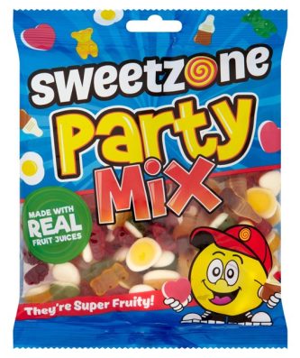 Sweetzone Party Mix with Real Fruit Juices Halal 180g 12 Pack