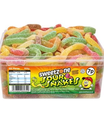 Sweetzone Sour Snakes 800g 7p (100 Pieces)