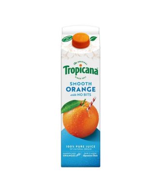 Tropicana Smooth Orange Juice No Bits 850ml 6 Pack