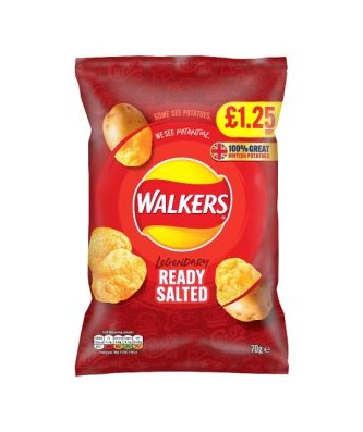 Walkers Crisps Ready Salted 70g £1.25 18 Pack