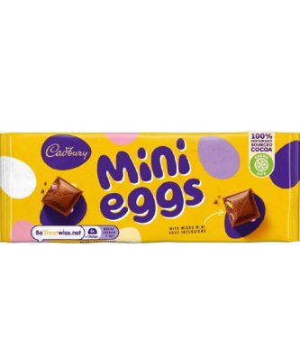 Cadburys Mini Eggs Milk Chocolate Bar Easter 110g (20 Pack)
