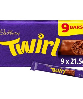 Cadbury Twirl Chocolate Bar Multipack 9 per pack