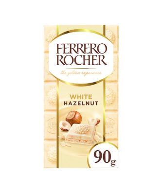 FERRERO ROCHER WHITE CHOCOLATE TABLET 90g (16 Pack)
