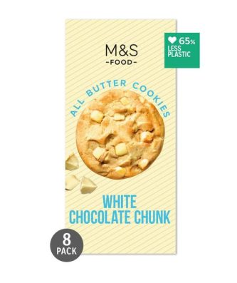 M&S Belgian White Chocolate Chunk Cookies 200g