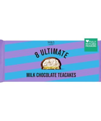 M&S Ultimate Milk Chocolate Teacakes 8 per pack