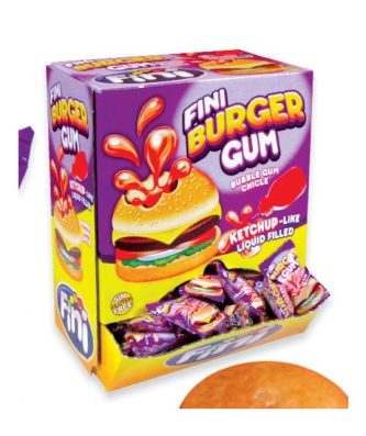 FINI BURGERS BUBBLE GUM 200 x 5p GLUTEN FREE