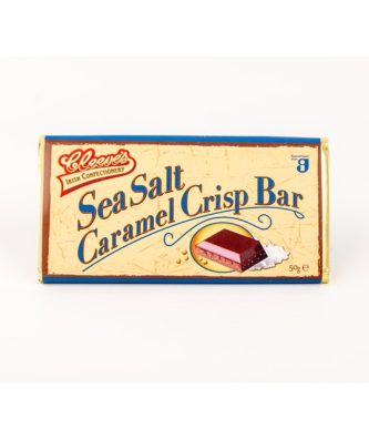 Cleeves Irish Sea Salt Caramel Crisp Bar Milk Chocolate 50g 24 Pack